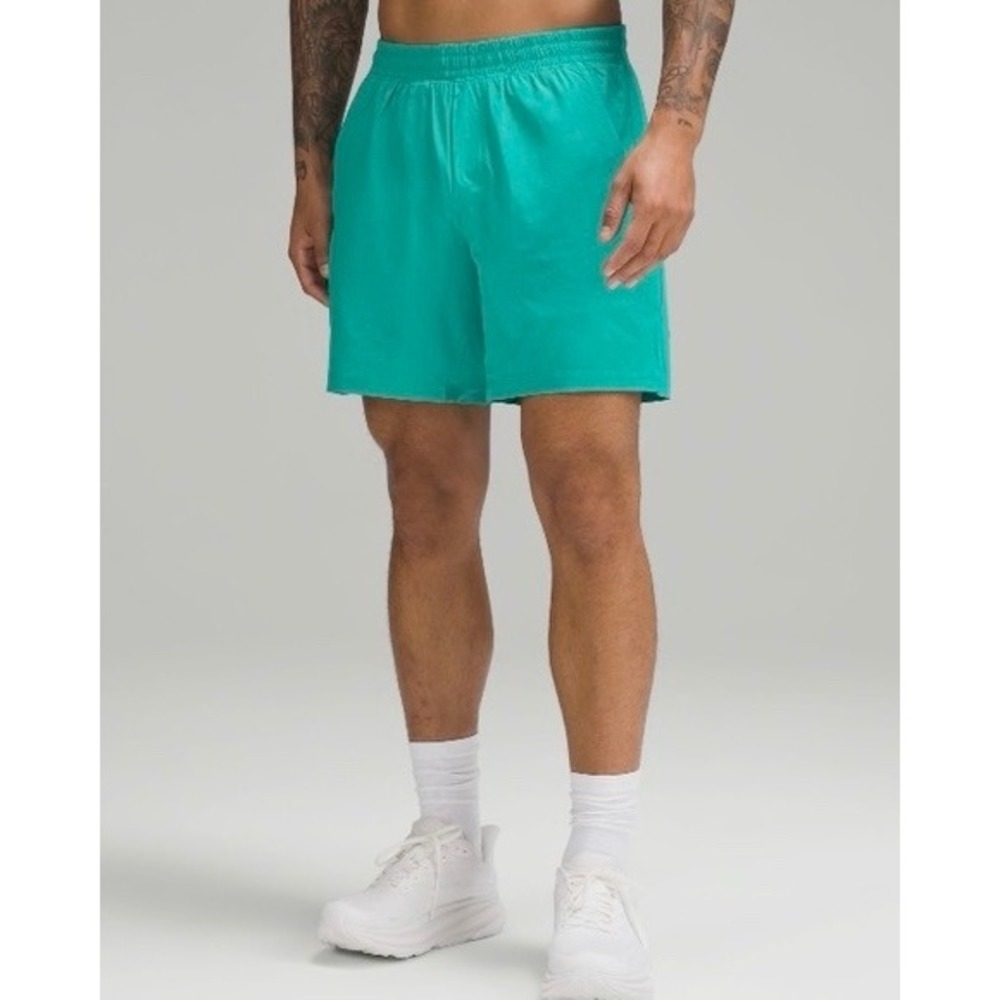 Lululemon Men's Pace Breaker Lined Shorts 7" Maldives Green S Gym Workout Run